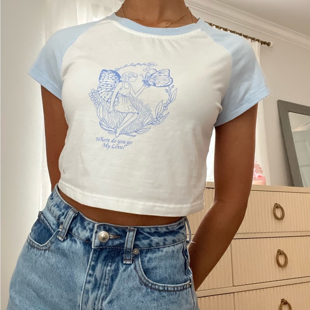 angel baseball tee